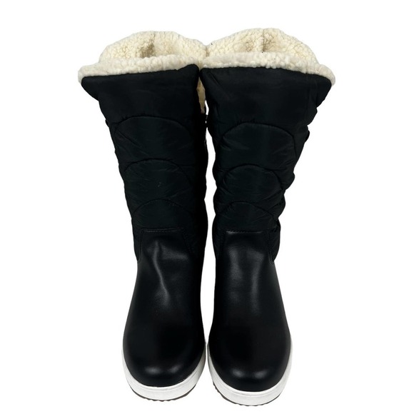 JOURNEE COLLECTION PIPPAH TRU COMFORT SHERPA LINED BOOTS IN BLACK NWOT WOMEN'S 7 - Picture 1 of 14